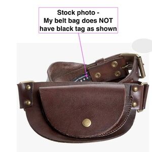 Bed:Stu Leather Belt Bag Coin Pouch Men's Women's Aussie Tisdale Brown sz 34